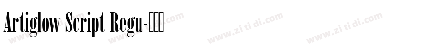 Artiglow Script Regu字体转换